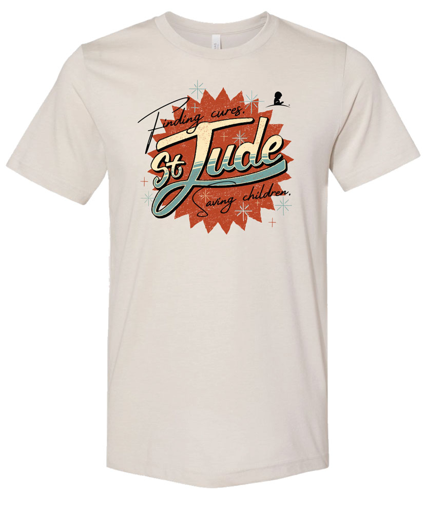 St. Jude Vintage Finding Cures Design T-Shirt